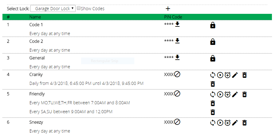 Lock Valet Configuration Example