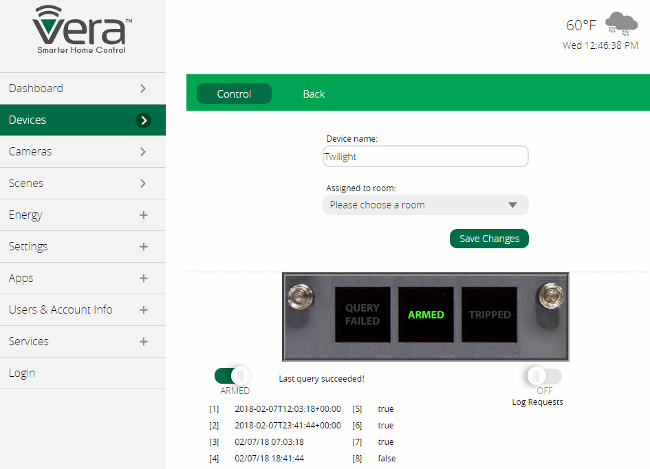 SiteSensor Control Panel